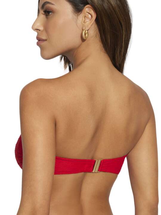 BK023SE Haut maillot de bain bandeau non préformé Sicilia Selmark Mare Rouge face