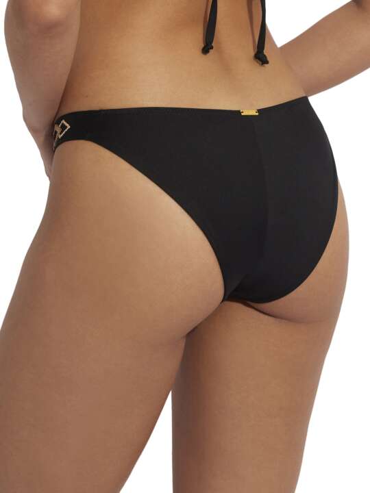 BL307SE Bas maillot slip de bain taille basse Musha Cay Selmark Mare Noir face