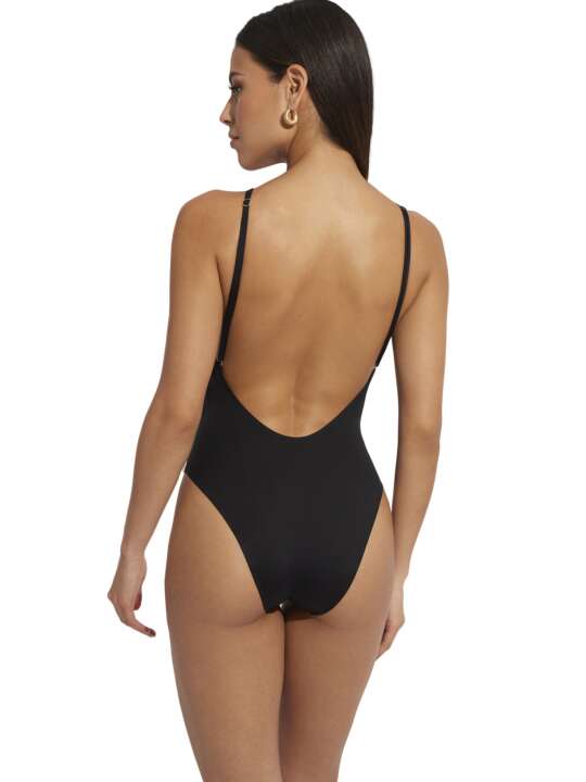 BL357SE Maillot de bain une pièce triangle préformé Musha Cay Selmark Mare Noir face