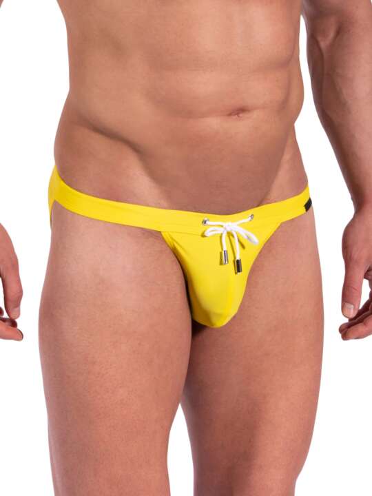 212472M Slip de bain tanga M2378 Beachclub Manstore Jaune face