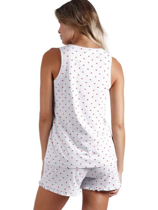 55977AD Pyjama short débardeur M Love Disney Admas Gris face