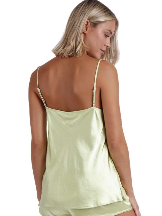 60147AD Pyjama short caraco Satin Luxe Admas Vert face