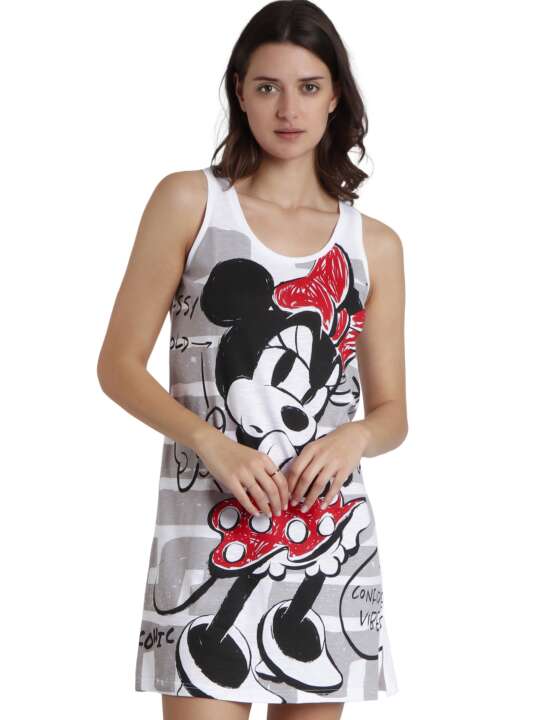 61221AD Chemise de nuit sans manches Stay True Disney Admas Blanc face