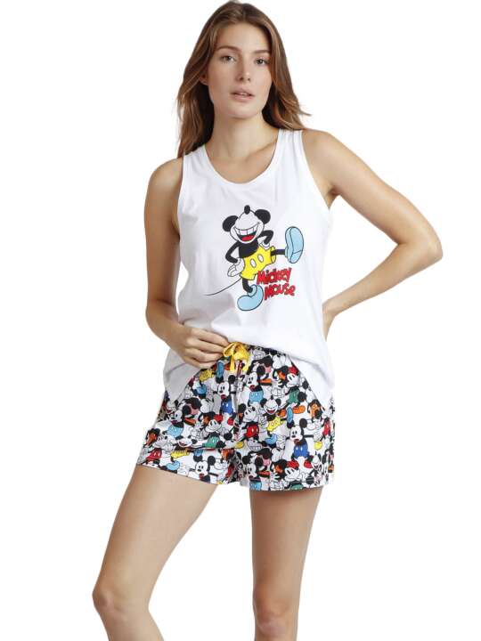 62299AD Pyjama short débardeur Mickey Fluor Disney Admas Multicolore face