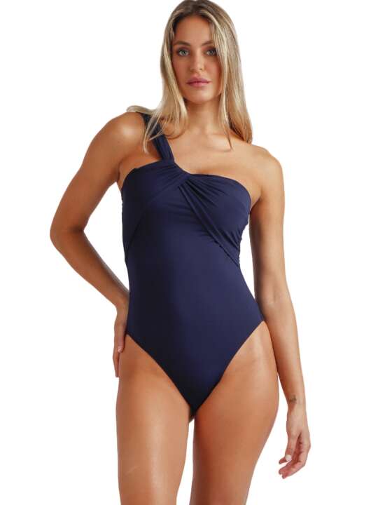 11421AD Maillot de bain 1 pièce asymétrique préformé Cruise Admas Bleu face