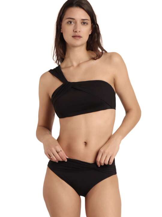 15439AD Ensemble 2 pièces bikini asymétrique préformé Cruise Admas Noir face