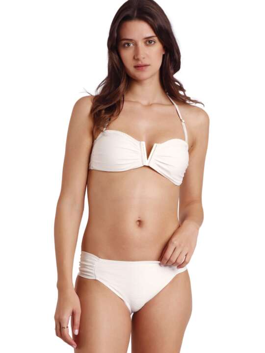 15406AD Ensemble 2 pièces bikini bandeau Waves Admas Blanc face