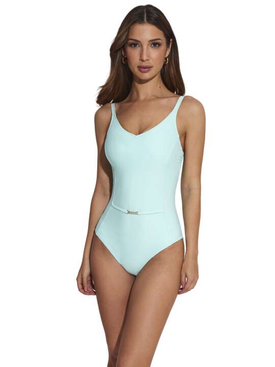 BJ573SE One-piece swimming costume prosthetic shapewear preformed BoraBora Selmark Mare Turquoise face