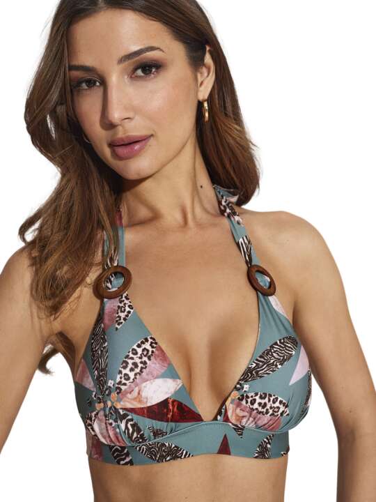BJ910SE Haut maillot de bain triangle préformé Jamaica Selmark Mare Vert face