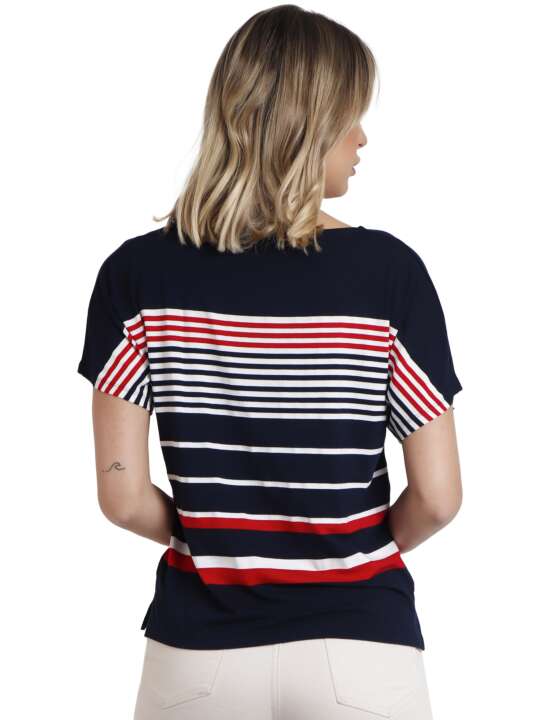43517AD Short-sleeved T-shirt Navy Navy Blue face