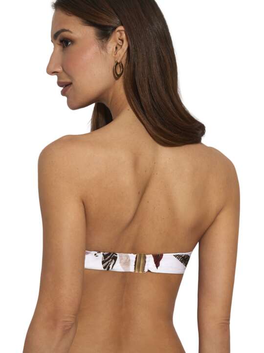 BJ916SE Haut maillot de bain bandeau Jamaica Selmark Mare Blanc face