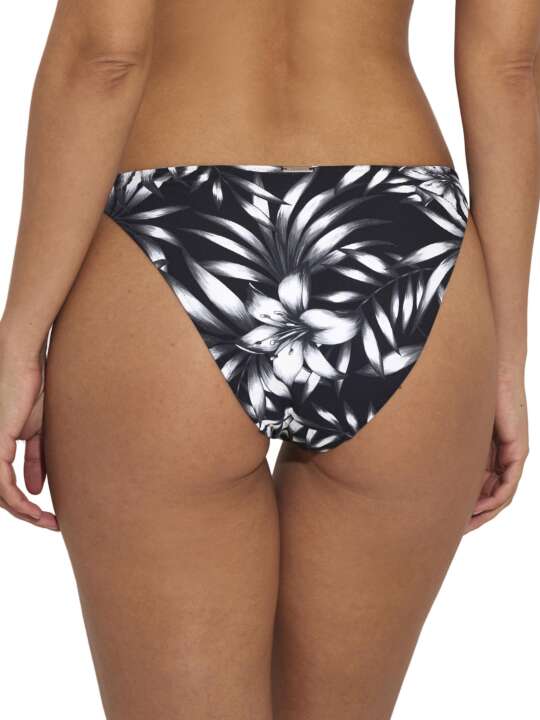 BK207SE Bas maillot slip de bain taille basse à nouettes Honolulu Selmark Mare Noir face