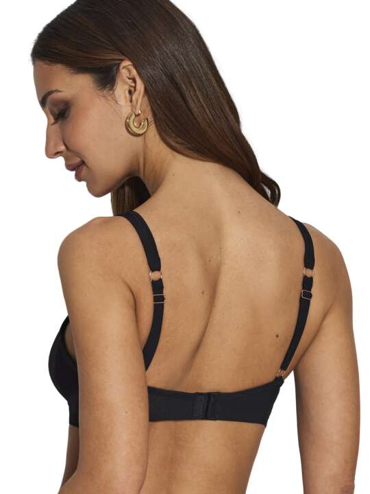 10610SE Soutien-gorge triangle préformé sans armatures One Selmark Noir face