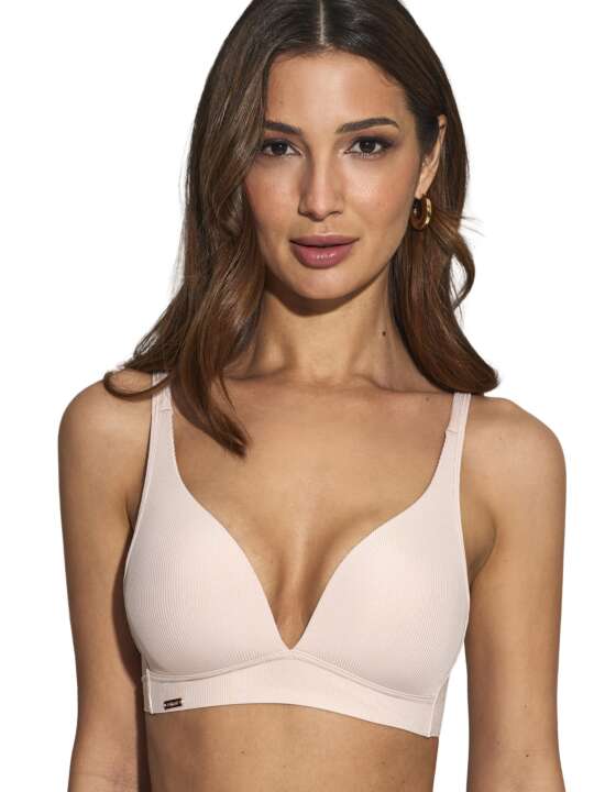 10610SE Soutien-gorge triangle préformé sans armatures One Selmark Rose face
