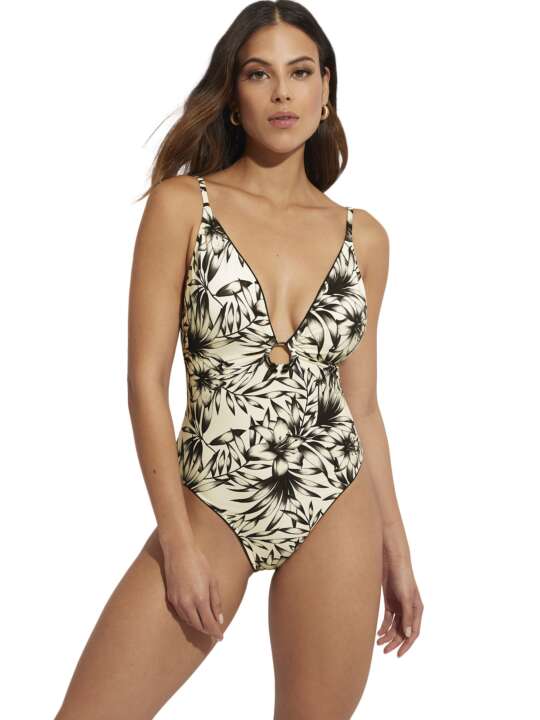 BK257SE Maillot de bain une pièce triangle préformé Honolulu Selmark Mare Ivoire face