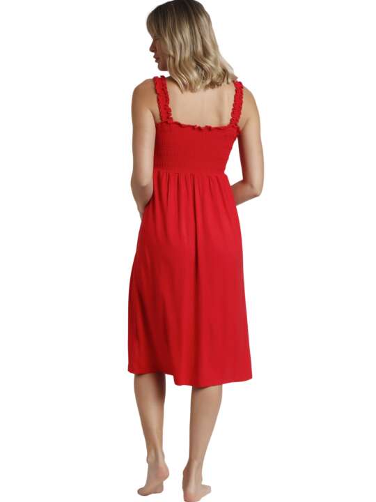19799AD Robe estivale mi-longue Dolly Admas Rouge face