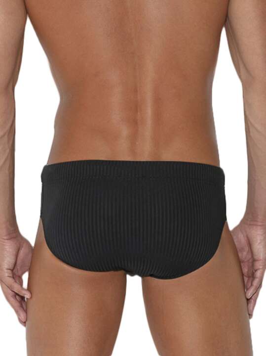 24011CO Slip de bain Heritage Code22 Noir face