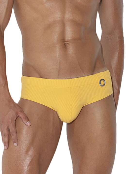 24011CO Slip de bain Heritage Code22 Jaune face