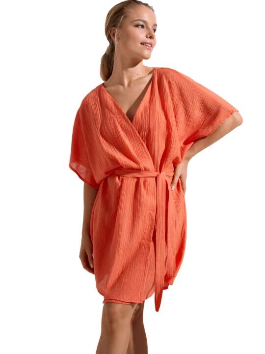 49550LI Beach caftan Normandie Lisca Orange face