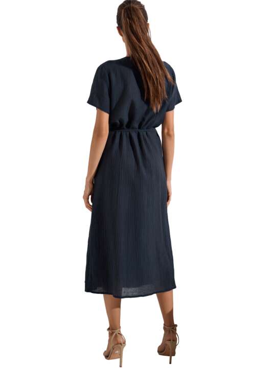 49551LI Robe longue de plage Normandie Lisca Bleu face