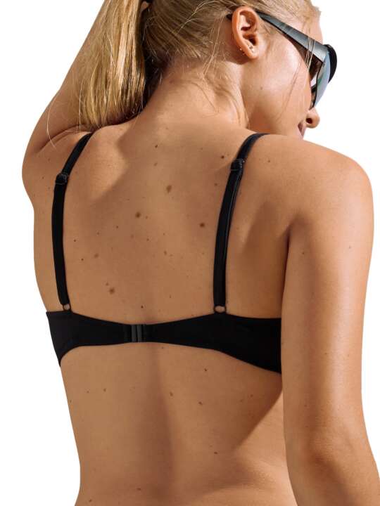 40745LI Haut maillot de bain préformé sans armatures Normandie Lisca Noir face