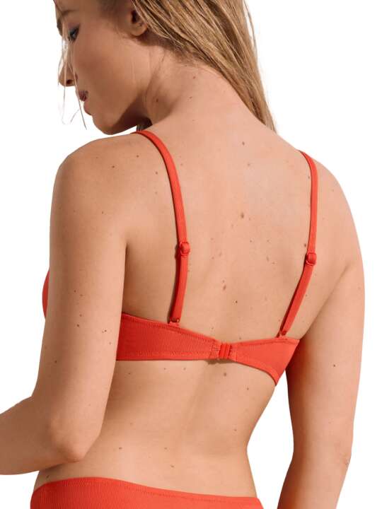 40745LI Haut maillot de bain préformé sans armatures Normandie Lisca Orange face