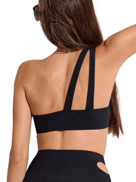40747LI Asymmetrical underwired bra top Normandie Lisca Black face