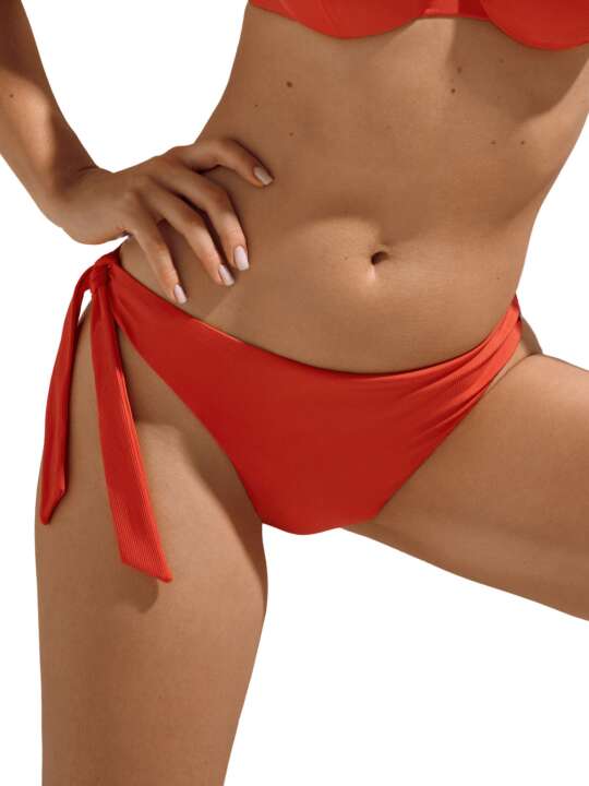41656LI Bas maillot slip de bain à nouette amovible Normandie Lisca Orange face