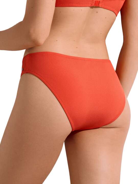 41657LI Bas maillot slip de bain taille haute Normandie Lisca Orange face