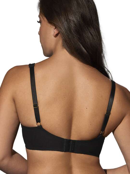 10810SE Underwired triangle bra Curves Selmark Black face