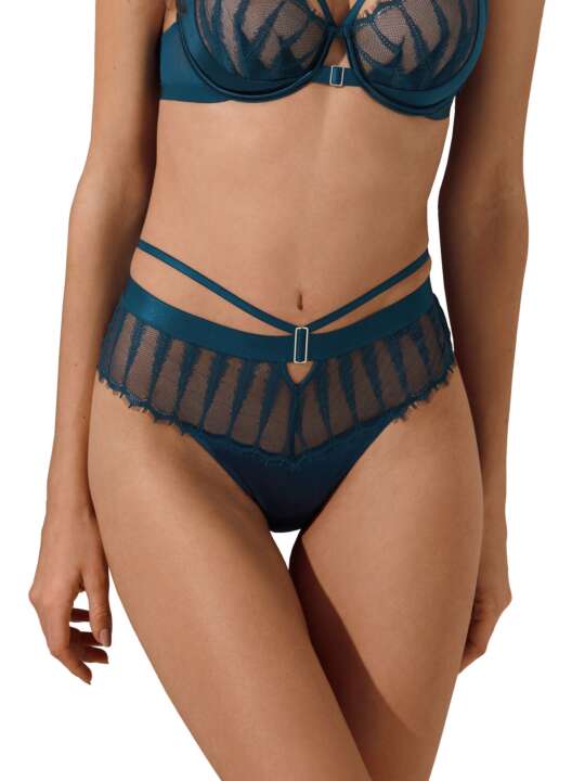 12364LI Shorty échancré Lovelace Lisca Bleu face