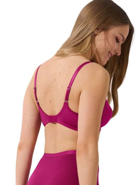 20227LI Soutien-gorge armaturé Evelyn Lisca - bonnets F à G Magenta face