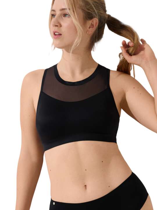 20367LI Soutien-gorge brassière préformé sans armatures Lifestyle Lisca Noir face