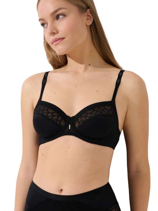 20373LI Soutien-gorge armaturé Opal Lisca Noir face