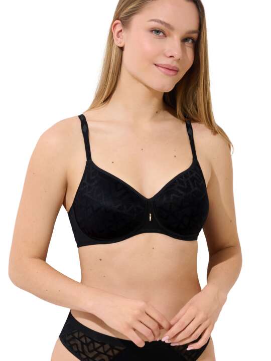 20378LI Soutien-gorge préformé sans armatures Opal Lisca Noir face