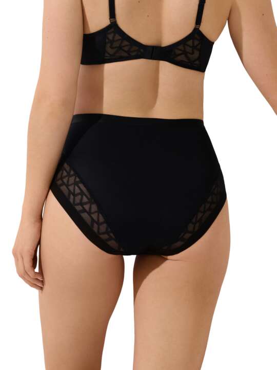 22336LI Slip taille haute Opal Lisca Noir face