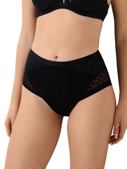 22336LI Slip taille haute Opal Lisca Noir face