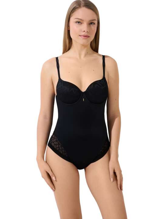 23436LI Body préformé amincissant Opal Lisca Noir face