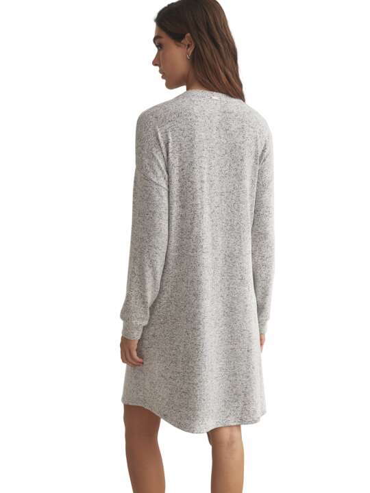 P8263SE Chemise de nuit manches longues BASIC P82 Selmark Gris face