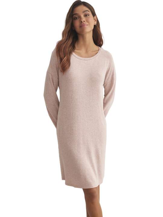 P8263SE Chemise de nuit manches longues BASIC P82 Selmark Rose face