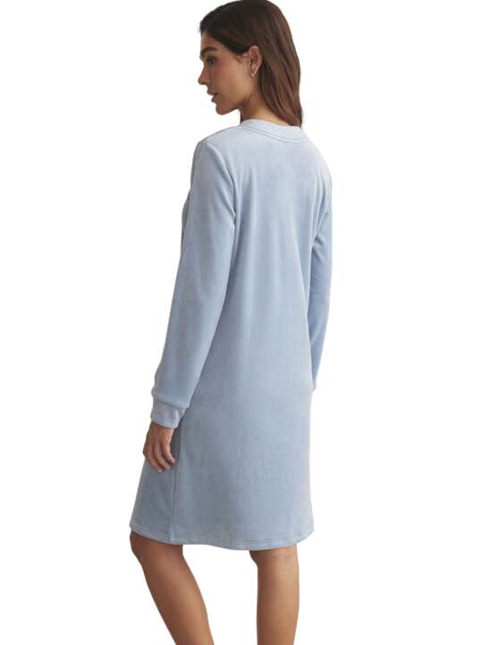 P8363SE Chemise de nuit manches longues POLARSOFT Selmark Bleu face