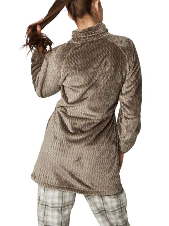PC093SE Veste d'intérieur robe de chambre zippée SUPERSOFT COMPLEMENTOS Selmark Gris face