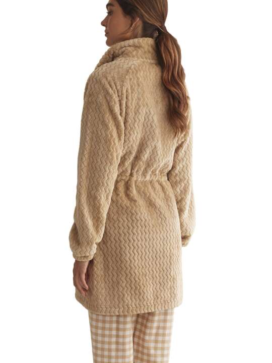 PC093SE Veste d'intérieur robe de chambre zippée SUPERSOFT COMPLEMENTOS Selmark Marron face