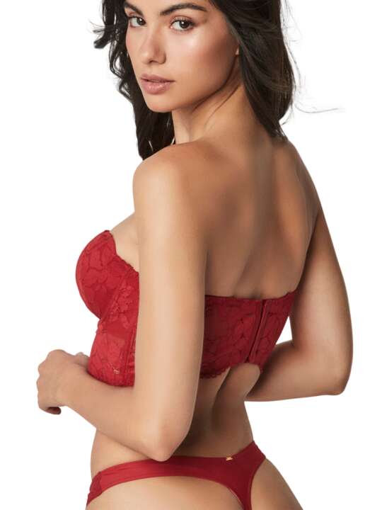 61140SE Soutien-gorge bustier balconnet FEDERICA Selmark Rouge face