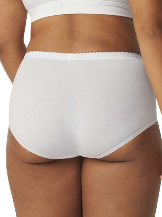 0071632 Pack x4 slips taille haute CHIC Sloggi Blanc face