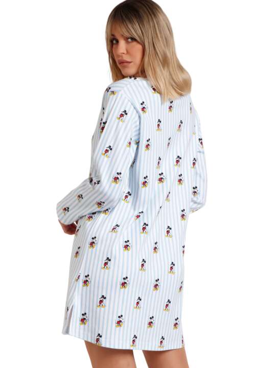 61301AD Chemise de nuit manches longues Mickey New Yord Disney Admas Bleu face