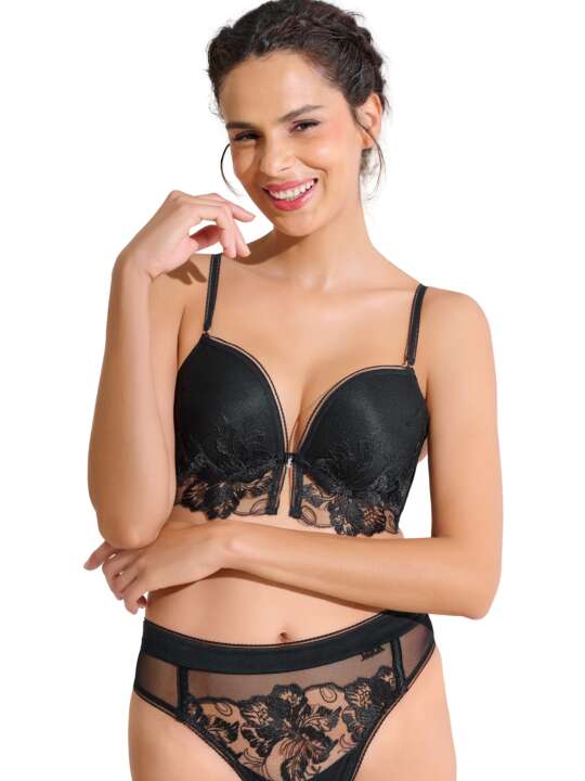 10378LI Soutien-gorge push-up EMINENCE Lisca Noir face