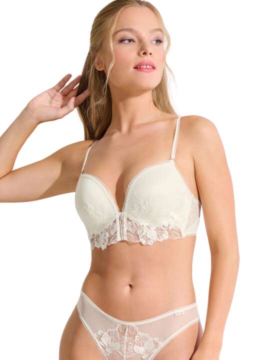 10378LI Soutien-gorge push-up EMINENCE MARIAGE Lisca Ivoire face