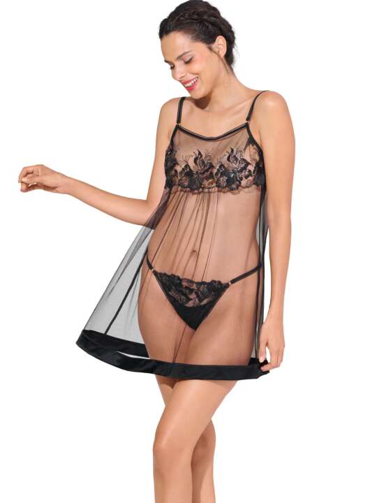 13120LI Nuisette sans armatures EMINENCE Lisca Noir face
