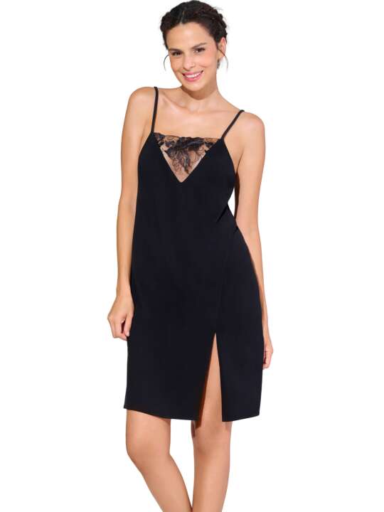 23445LI Nuisette décolleté V EMINENCE Lisca Noir face